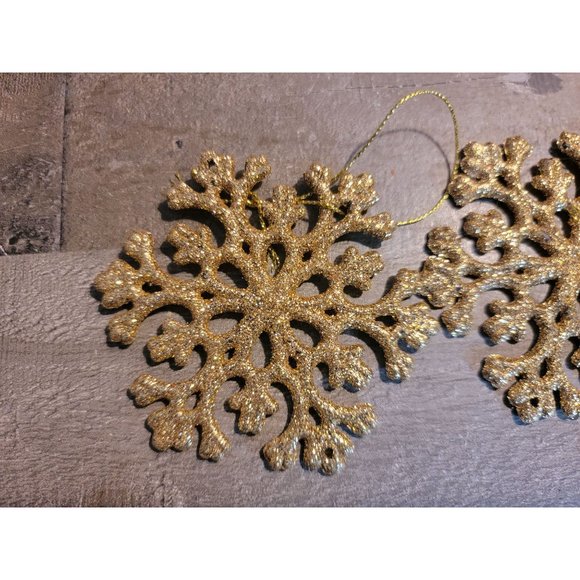 Glitter snowflake set ornament xmas - Picture 3 of 5